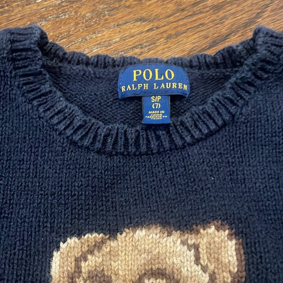 Ralph Lauren Kids Bear Sweater Size S - Picture 2 of 4